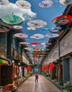 Ã¢â¬Å½Solo female travel in china , at Shuhe old town , Lijiang ,Yunnan ,China Royalty Free Stock Photo